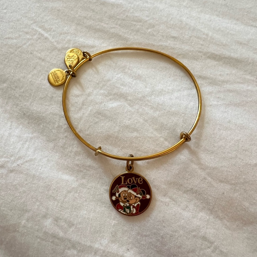 Alex and Ani Disney Mickey and Minnie Christmas Love Bangle